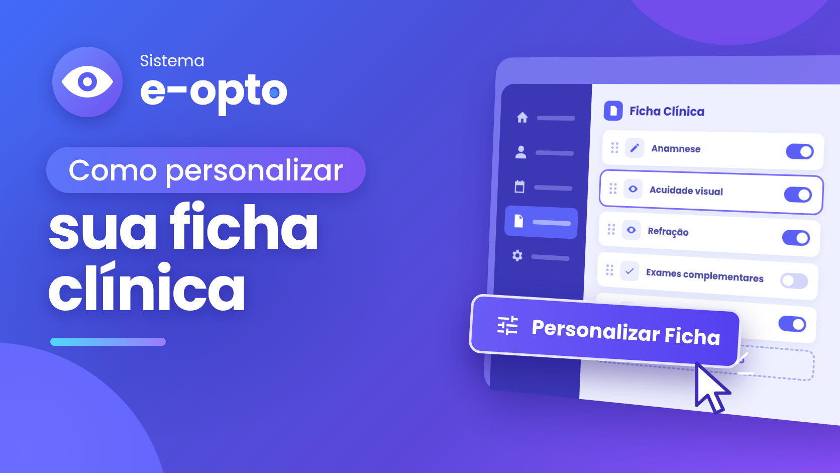 Capa: personalizar ficha clínica